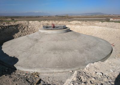 Estructura de hormigón para los Parques eólicos de Las Navas, Los Cierzos, Tinajeros y Agon
